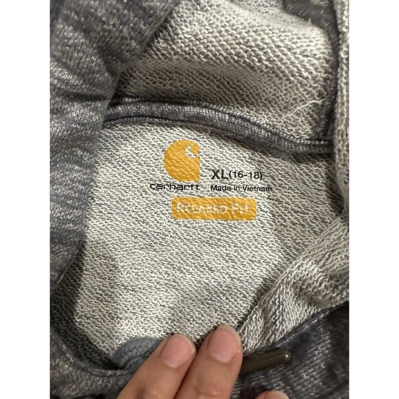 Carhartt Relaxed Fit Hoodie Heather Gray Women’s XL (16-18) - Picture 5 of 5